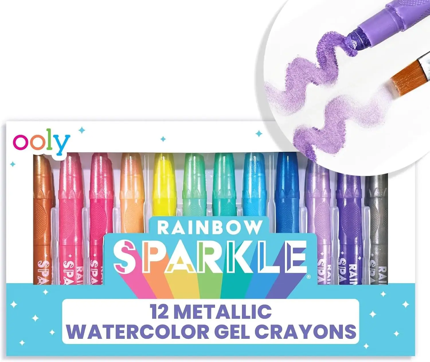 12 Metallic Watercolor Gel Crayons - Sparkle Glitter Markers for Kids, Twistable Crayons for Drawing on Glass & Paper
12 Metallic Watercolor Gel Crayons - Sparkle Glitter Markers for Kids, Twistable Crayons for Drawing on Glass & Paper