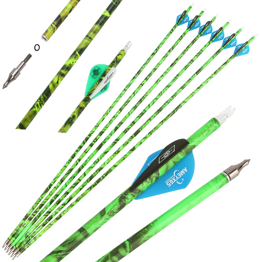 12pcs Spine 500 Archery 31.5 Inch Carbon Arrow ID6.2mm OD7.8mm Arrow 100Gr Arrowhead 2inch Rubber Vanes Bow Hunting Shooting
12pcs Spine 500 Archery 31.5 Inch Carbon Arrow ID6.2mm OD7.8mm Arrow 100Gr Arrowhead 2inch Rubber Vanes Bow Hunting Shooting