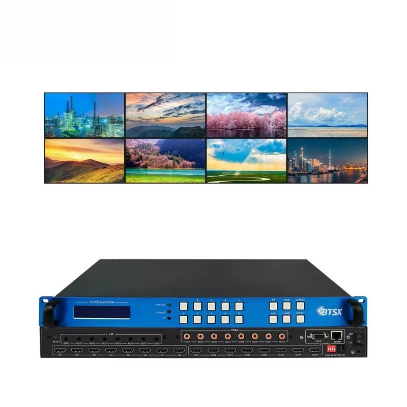 Support HDCP 2.2 & HDR10+ 8x8 4K60 HDMI Matrix Switcher
Support HDCP 2.2 & HDR10+ 8x8 4K60 HDMI Matrix Switcher