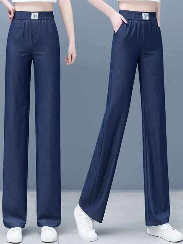 Летние тонкие брюки с высокой талией и широкими штанинами из ледяного шелка для женщин: модные, прямого кроя, свободные, повседневные
Летние тонкие брюки с высокой талией и широкими штанинами из ледяного шелка для женщин: модные, прямого кроя, свободные, повседневные