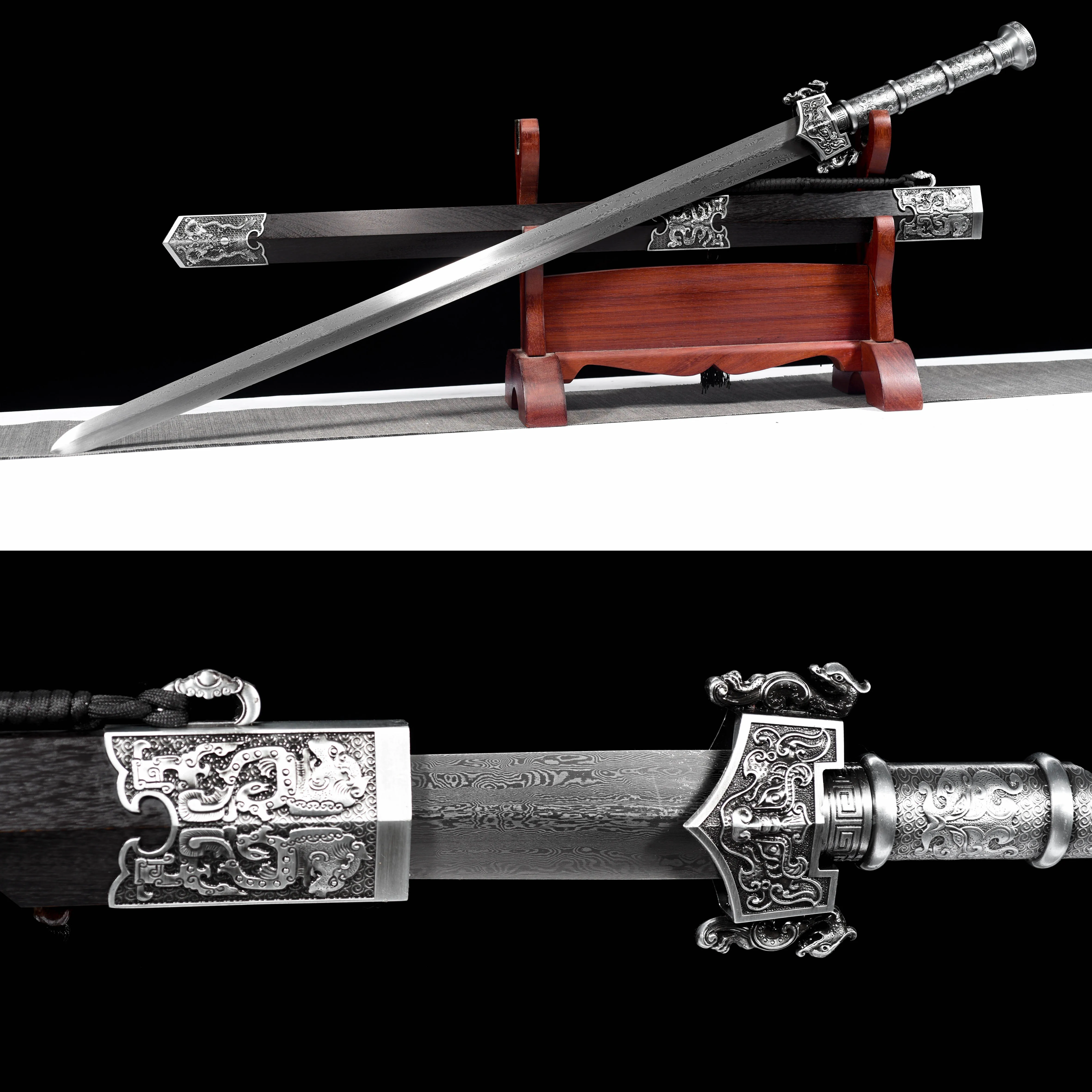Medieval legend hero Sword full tang Damascus patterned steel Sui-edged Sword Battle Preparation Sharp weapon Ninja training
Medieval legend hero Sword full tang Damascus patterned steel Sui-edged Sword Battle Preparation Sharp weapon Ninja training