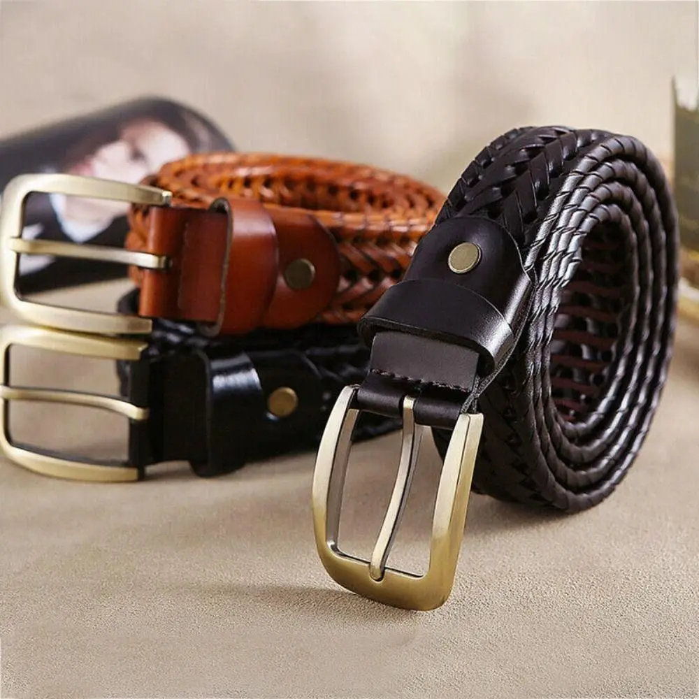 Classic Alloy Men Weave Belt Retro Wide Male Genuine Leather Belt Black Durable Jeans Waistband Ornament
Classic Alloy Men Weave Belt Retro Wide Male Genuine Leather Belt Black Durable Jeans Waistband Ornament
