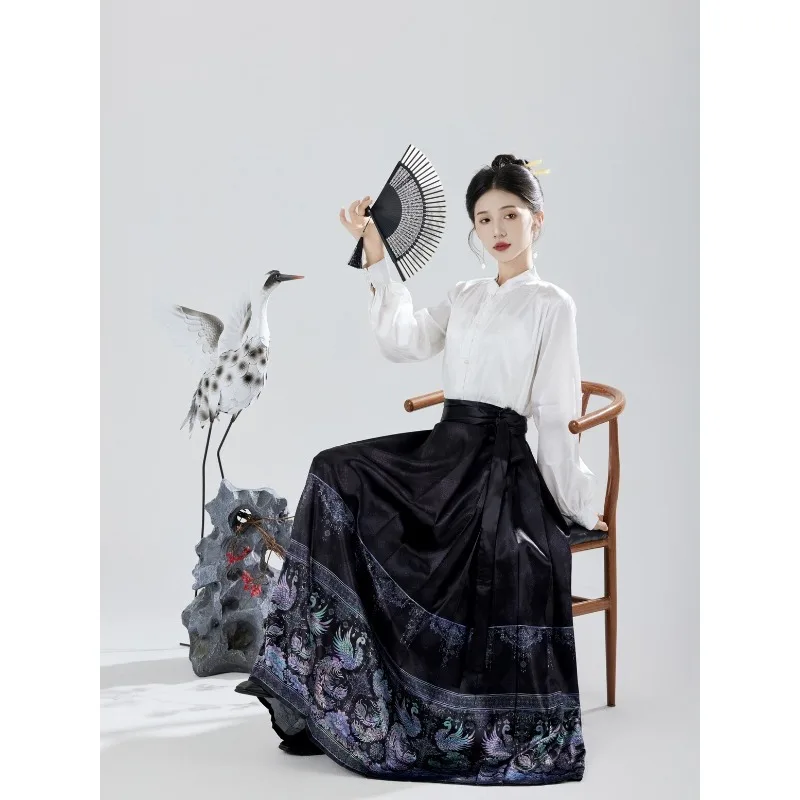 Ming-made Hanfu pair placket aircraft sleeve set, improved new Chinese daily horse skirt two-piece set
Ming-made Hanfu pair placket aircraft sleeve set, improved new Chinese daily horse skirt two-piece set