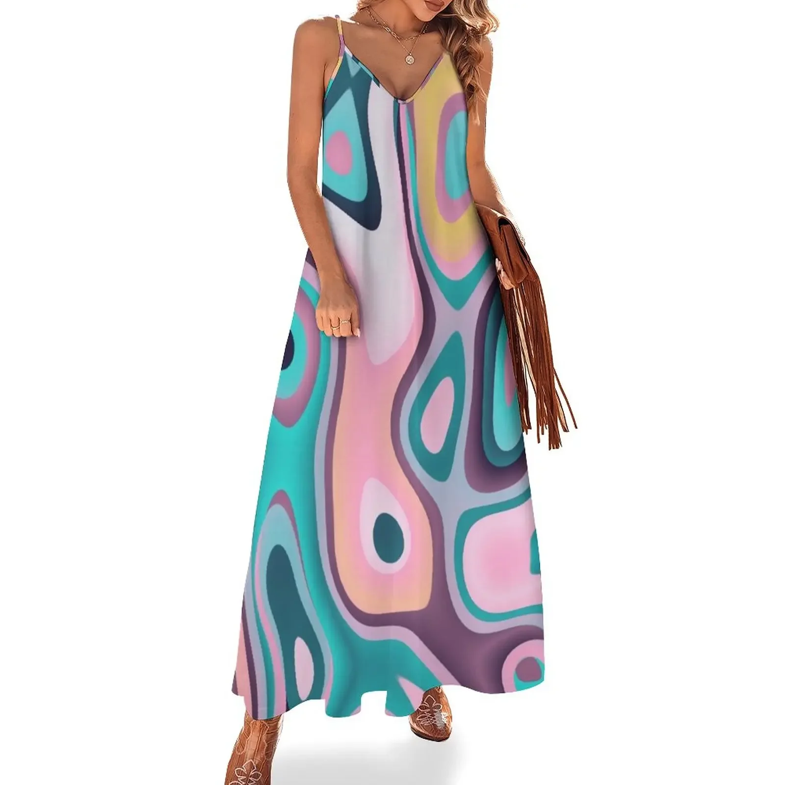 80's Diner wavy color pallete Sleeveless Dress summer woman dress 2025 Women long dress party women elegant luxury
80's Diner wavy color pallete Sleeveless Dress summer woman dress 2025 Women long dress party women elegant luxury