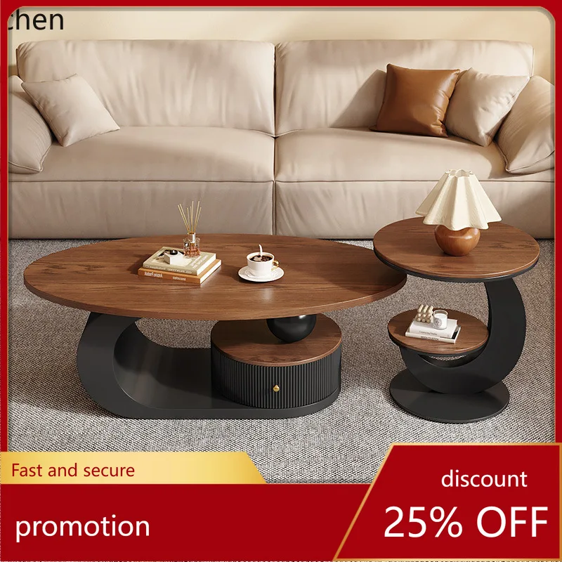 YFY Light Luxury Walnut Tea Table Living Room Oval Tea Table Set
YFY Light Luxury Walnut Tea Table Living Room Oval Tea Table Set