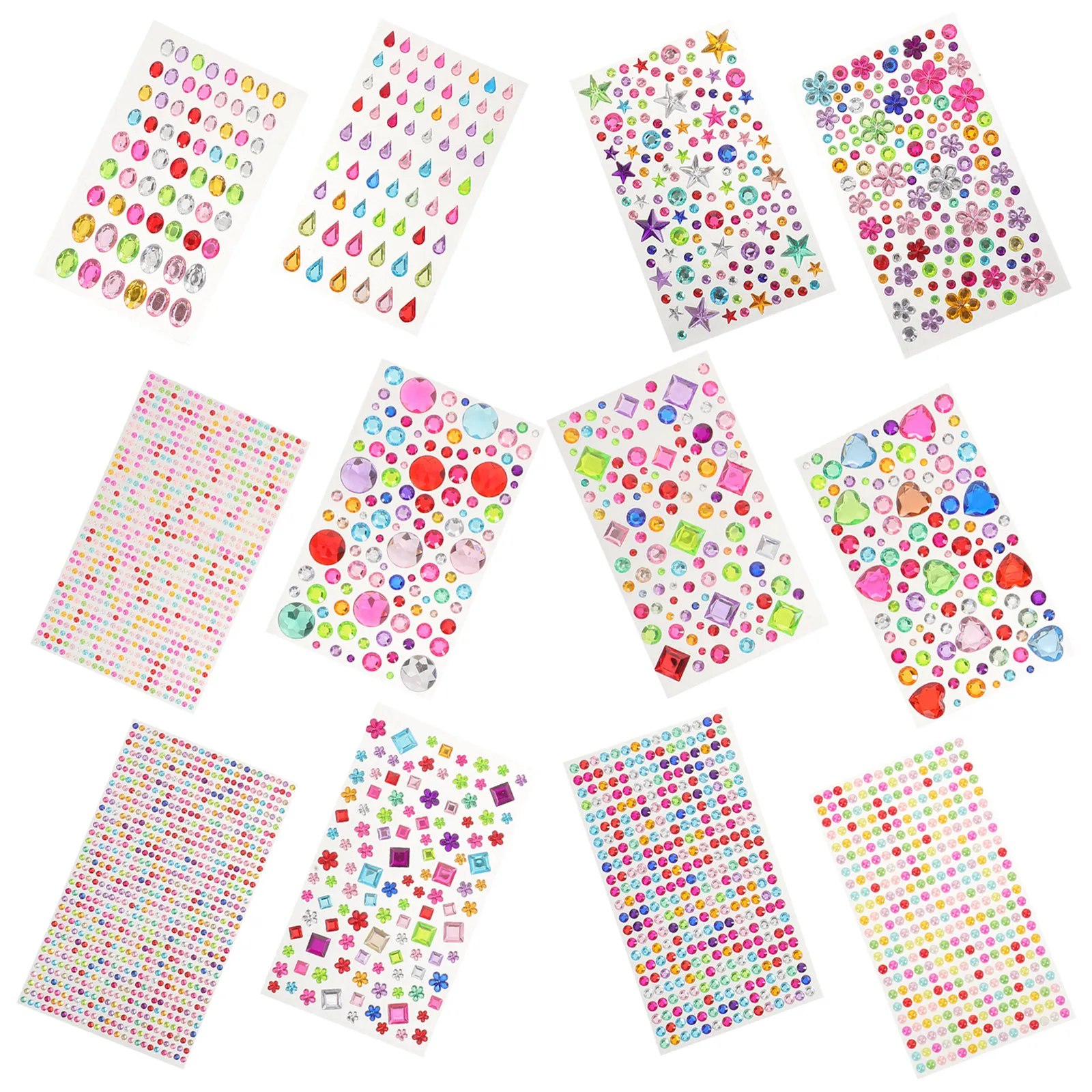 12 Sheets Rhinestone Adhesive Applique Sheets Design Strong Hold Residue Free for DIY Crafts Tar Face Gems Acrylic
12 Sheets Rhinestone Adhesive Applique Sheets Design Strong Hold Residue Free for DIY Crafts Tar Face Gems Acrylic