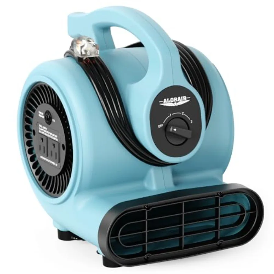 600 CFM Air Mover Blower Fan for Industrial Workshop and Home Use - 3 Speeds 5 Adjustable Angles and Daisy Chain - Ideal for Wa
600 CFM Air Mover Blower Fan for Industrial Workshop and Home Use - 3 Speeds 5 Adjustable Angles and Daisy Chain - Ideal for Wa