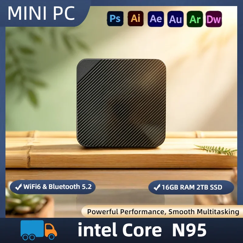 Intel N95 Mini PC 16GB DDR4 512GB NVMe SSD Triple 4K Display WiFi6 BT5.2 Quiet Cooling Home Office Desktop Pro
Intel N95 Mini PC 16GB DDR4 512GB NVMe SSD Triple 4K Display WiFi6 BT5.2 Quiet Cooling Home Office Desktop Pro