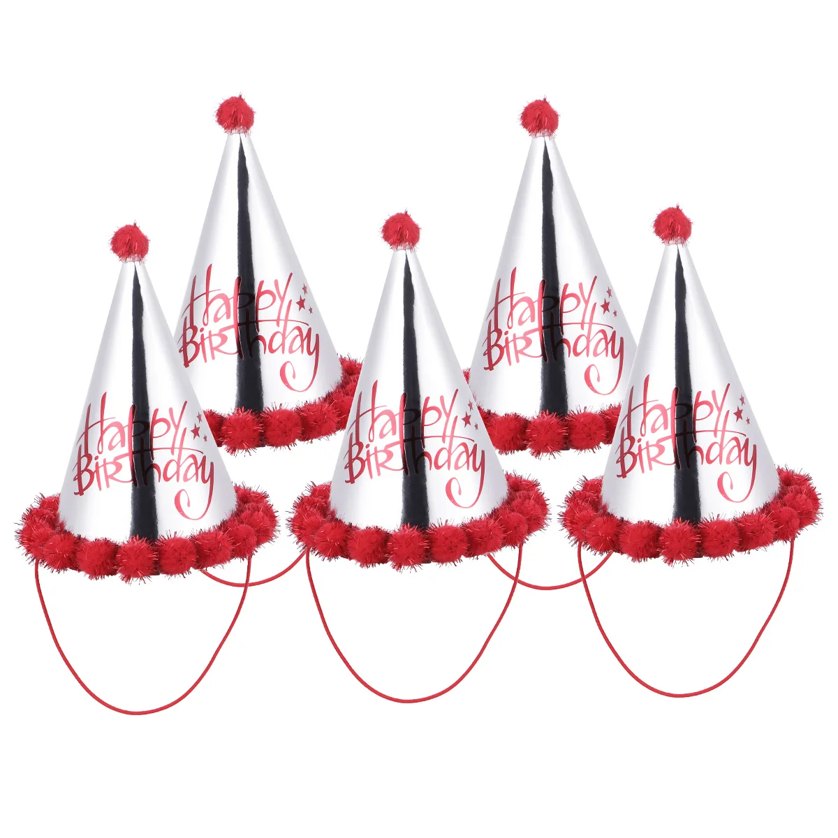 5pcs Paper Birthday Hat Paper Birthday Hat Cone Pompon Shiny Hair Accessory Festive Costume Party Prop Colorful Child Fun
5pcs Paper Birthday Hat Paper Birthday Hat Cone Pompon Shiny Hair Accessory Festive Costume Party Prop Colorful Child Fun