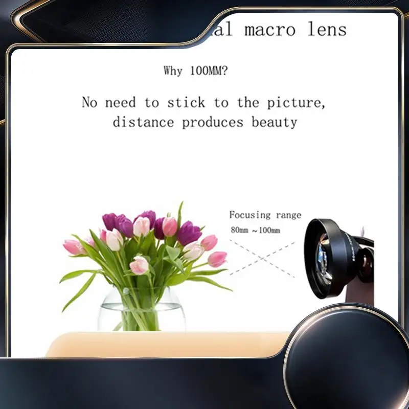 Black Lens Mobile Phone Lens Macro 80-100Mm Mobile Phone Macro Lens Insect Flower Jewelry Remote Shot Filter 52Mm-N34R 
Black Lens Mobile Phone Lens Macro 80-100Mm Mobile Phone Macro Lens Insect Flower Jewelry Remote Shot Filter 52Mm-N34R