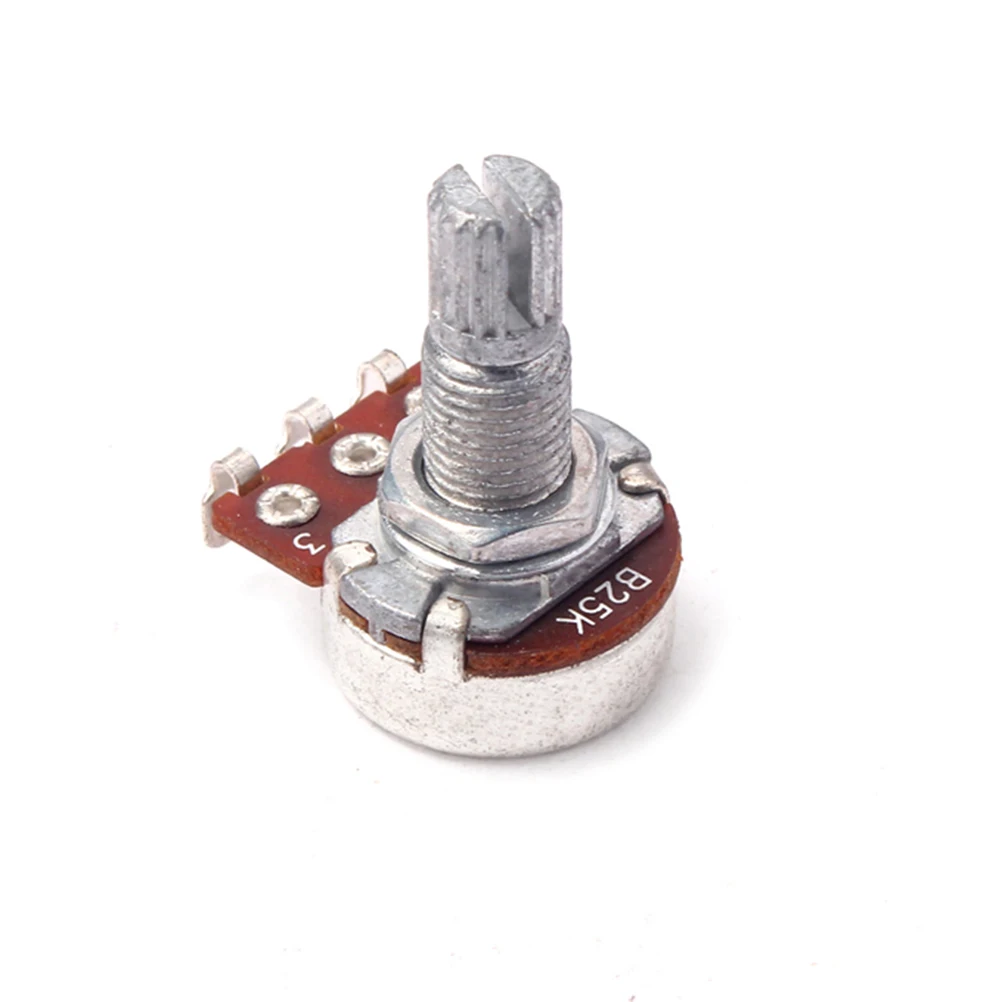 Guitar Amp Potentiometer 25K Linear B25K Solder Lugs Audio Tone Control Electric Bass Volume Upgrade Pots Coarse Shaft
Guitar Amp Potentiometer 25K Linear B25K Solder Lugs Audio Tone Control Electric Bass Volume Upgrade Pots Coarse Shaft