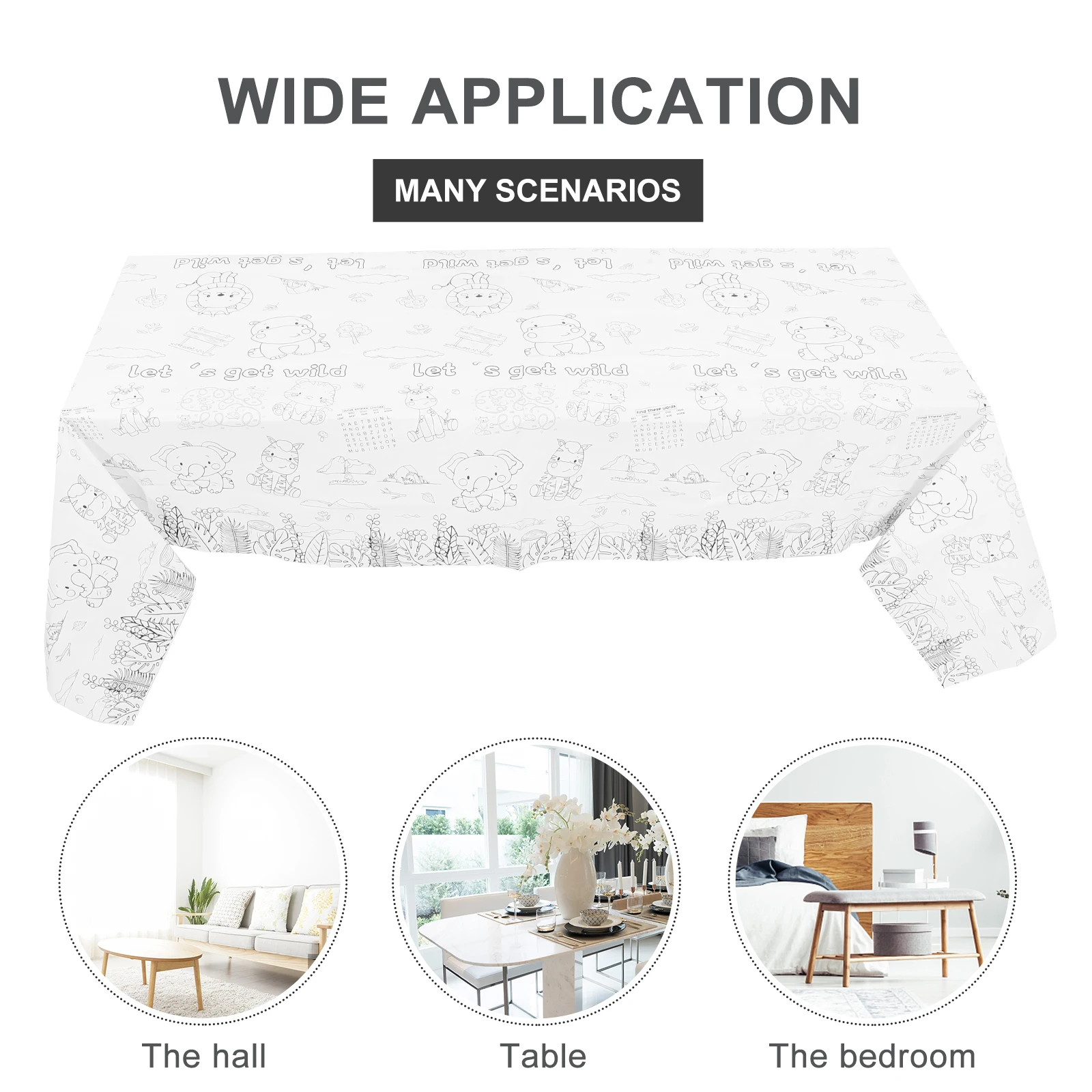 Birthday Coloring Tablecloth Happy Rectangle Paper Table Cloth Party Decorative Wear-Resistant Durable Home Garden
Birthday Coloring Tablecloth Happy Rectangle Paper Table Cloth Party Decorative Wear-Resistant Durable Home Garden