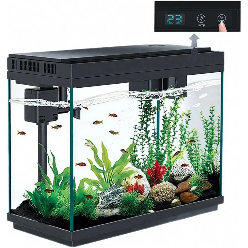 2.4 Gallon Aquarium Kit for Betta Fish with Filter, LED Light, and Quiet Pump
2.4 Gallon Aquarium Kit for Betta Fish with Filter, LED Light, and Quiet Pump