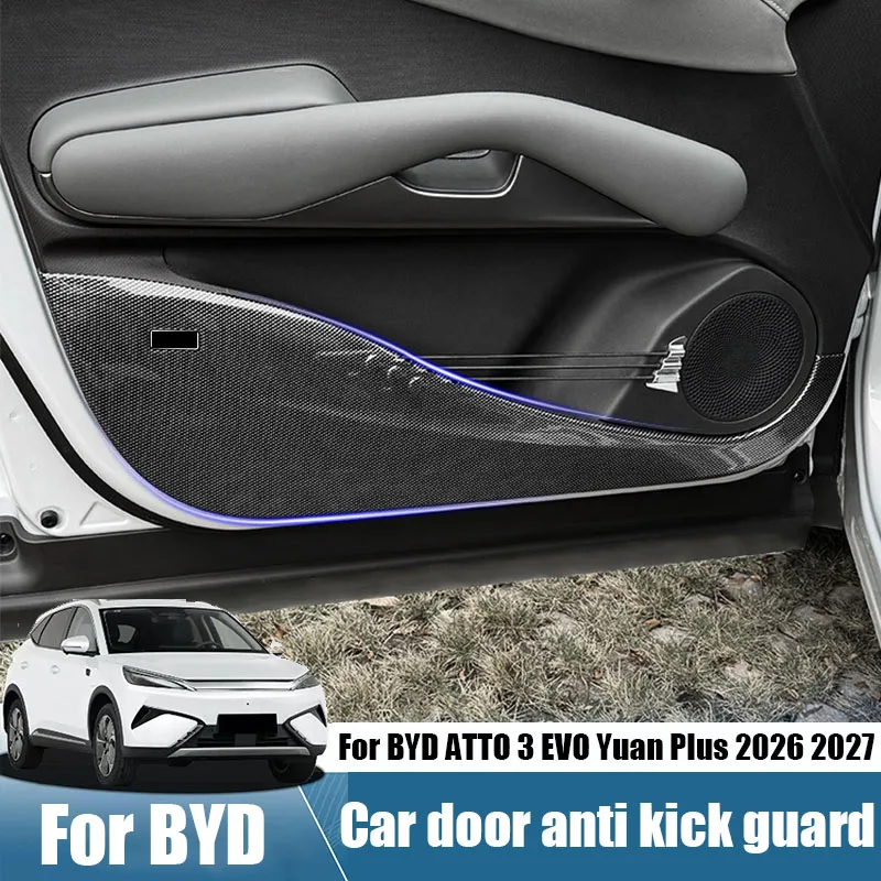 For BYD ATTO 3 EVO Yuan Plus 2025 2026 Car door anti kick plate ABS material carbon fiber pattern interior modification
For BYD ATTO 3 EVO Yuan Plus 2025 2026 Car door anti kick plate ABS material carbon fiber pattern interior modification