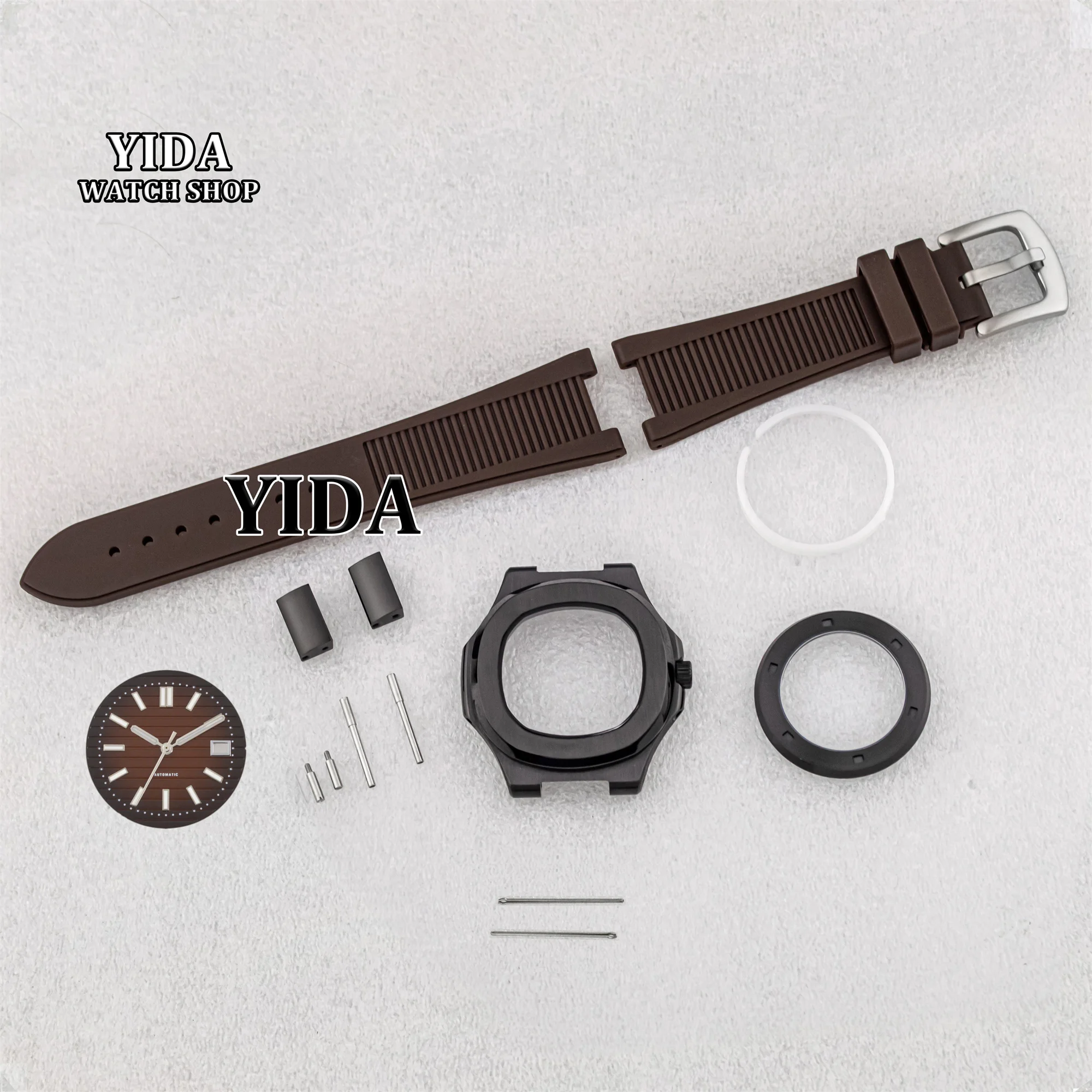 Корпус NH35 41 мм, резиновая лента, нержавеющая сталь, PVD, черный корпус для часов, светящийся циферблат, стрелки, 10 АТМ, водонепроницаемый, подходит для механизма Nautilus NH35
Корпус NH35 41 мм, резиновая лента, нержавеющая сталь, PVD, черный корпус для часов, светящийся циферблат, стрелки, 10 АТМ, водонепроницаемый, подходит для механизма Nautilus NH35