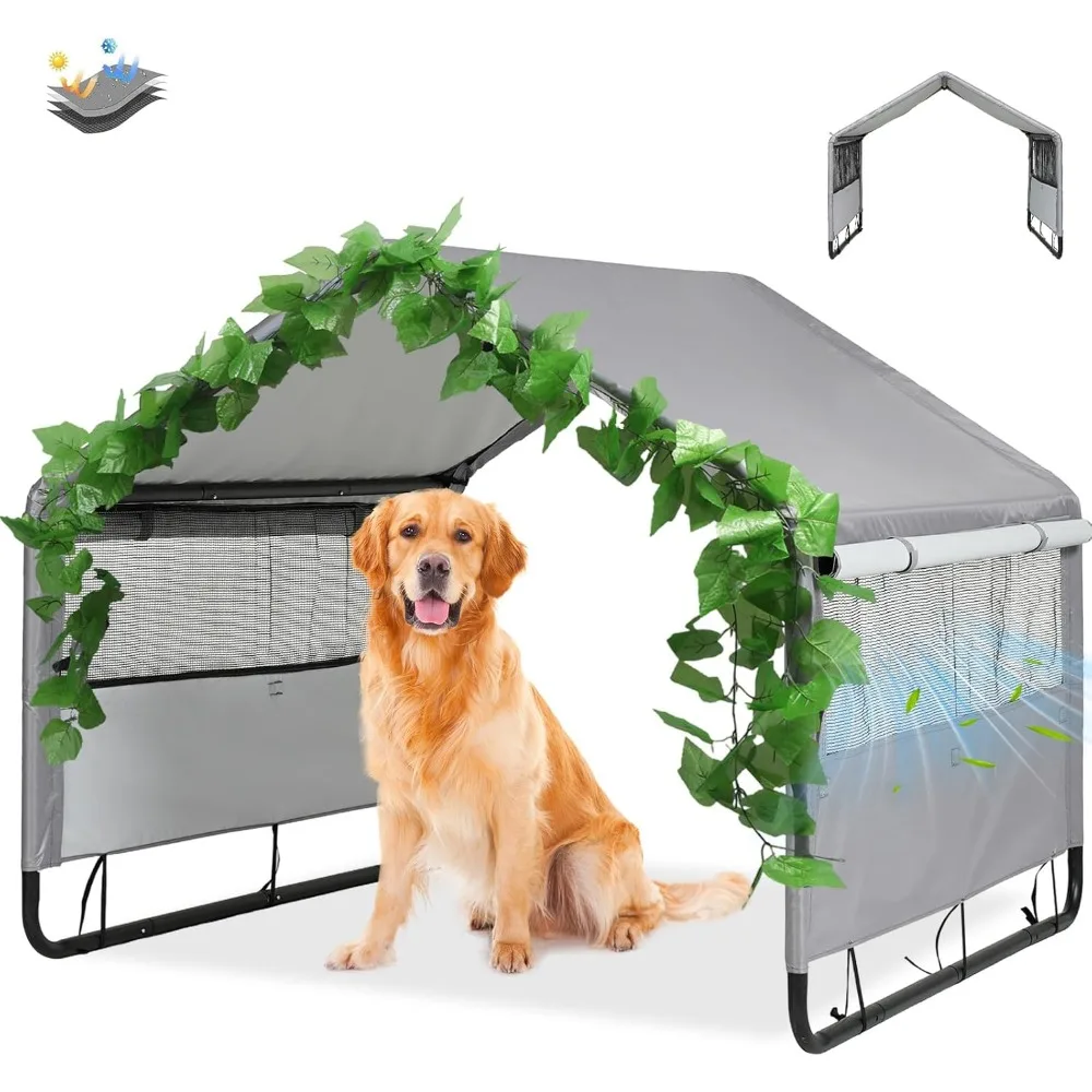 Large Dog House Shade Shelter Outdoor Tent for Large Medium Dogs, Outside Sun Rain Canopy Pet House for Homeless Cats Pigs Lives
Large Dog House Shade Shelter Outdoor Tent for Large Medium Dogs, Outside Sun Rain Canopy Pet House for Homeless Cats Pigs Lives