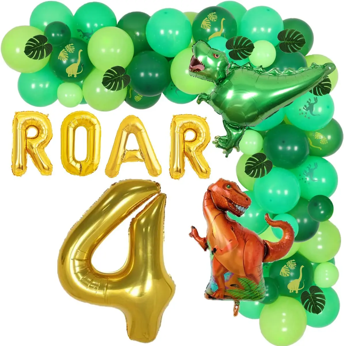 Dinosaur Birthday Party Supplies for 4 Year Old Boy Green, Roar Balloon Arch Garland Kit Dinosaur 4th Birthday Party Decoration
Dinosaur Birthday Party Supplies for 4 Year Old Boy Green, Roar Balloon Arch Garland Kit Dinosaur 4th Birthday Party Decoration