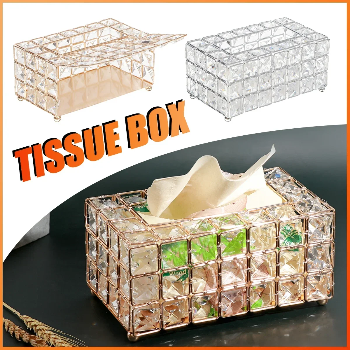 Fashion creative crystal box European StyleTissue Box Paper Rack Office Table Accessories Holder Napkin Tray for Home Hotel Car
Fashion creative crystal box European StyleTissue Box Paper Rack Office Table Accessories Holder Napkin Tray for Home Hotel Car