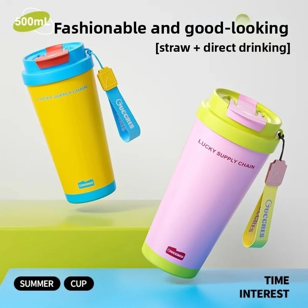 500ML Vacuum Cup Insulation Or Cooling With Lifting Rope 316 Stainless Steel Cup High-Capacity Thermal Water Bottle 
500ML Vacuum Cup Insulation Or Cooling With Lifting Rope 316 Stainless Steel Cup High-Capacity Thermal Water Bottle