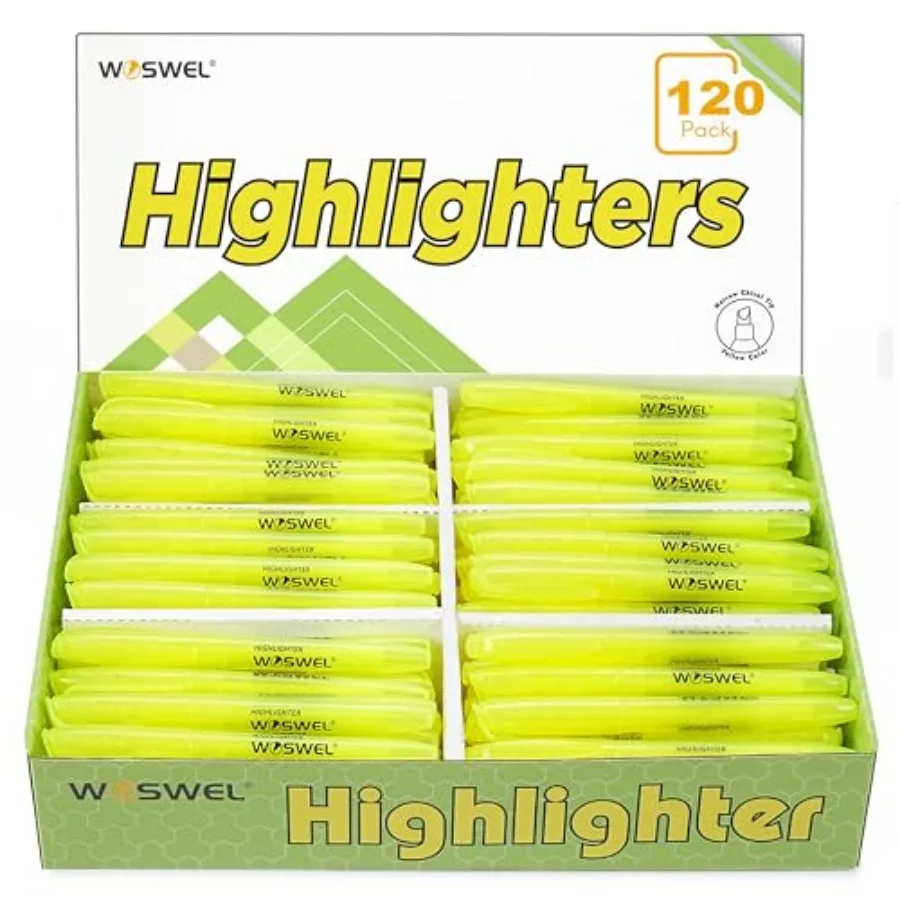 Highlighters Bulk 20 Pack Fluorescent Yellow Markers with Chisel Tip for Classroom Office Home
Highlighters Bulk 20 Pack Fluorescent Yellow Markers with Chisel Tip for Classroom Office Home