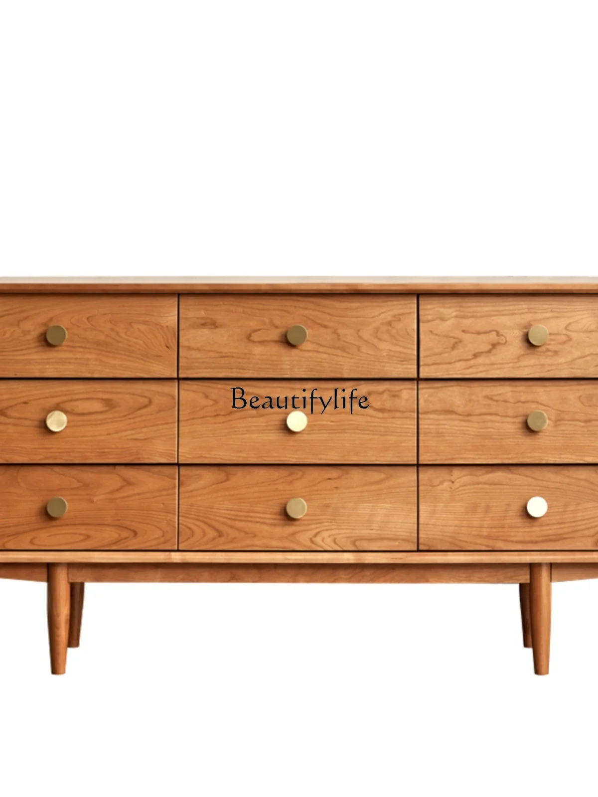 Nordic all-solid wood nine-chest cabinet, bedroom storage, cherry wood simple log storage side cabinet
Nordic all-solid wood nine-chest cabinet, bedroom storage, cherry wood simple log storage side cabinet