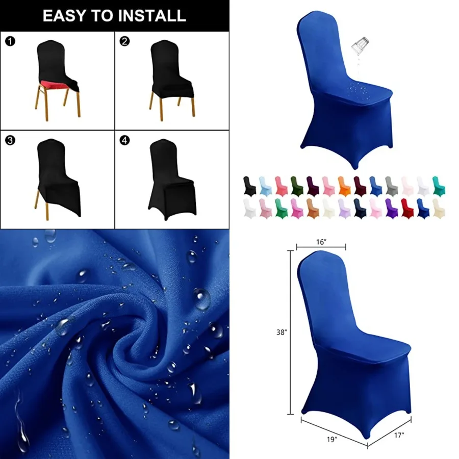 Waterproof Polyester Spandex Chair Cover 2PCS,Universal Fit for Indoor/Outdoor Activities, Protector for Party, Banquet, Weddin
Waterproof Polyester Spandex Chair Cover 2PCS,Universal Fit for Indoor/Outdoor Activities, Protector for Party, Banquet, Weddin