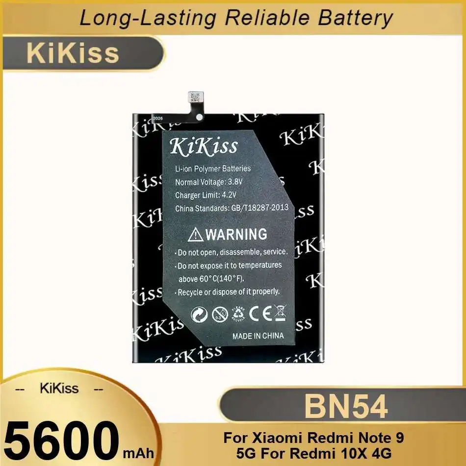Mobile Phone Battery BN54 Long-Lasting For Xiaomi Redmi Note 9 5G note9 5G Redmi 10X 4G Redmi10X 4G 5600mAh
Mobile Phone Battery BN54 Long-Lasting For Xiaomi Redmi Note 9 5G note9 5G Redmi 10X 4G Redmi10X 4G 5600mAh