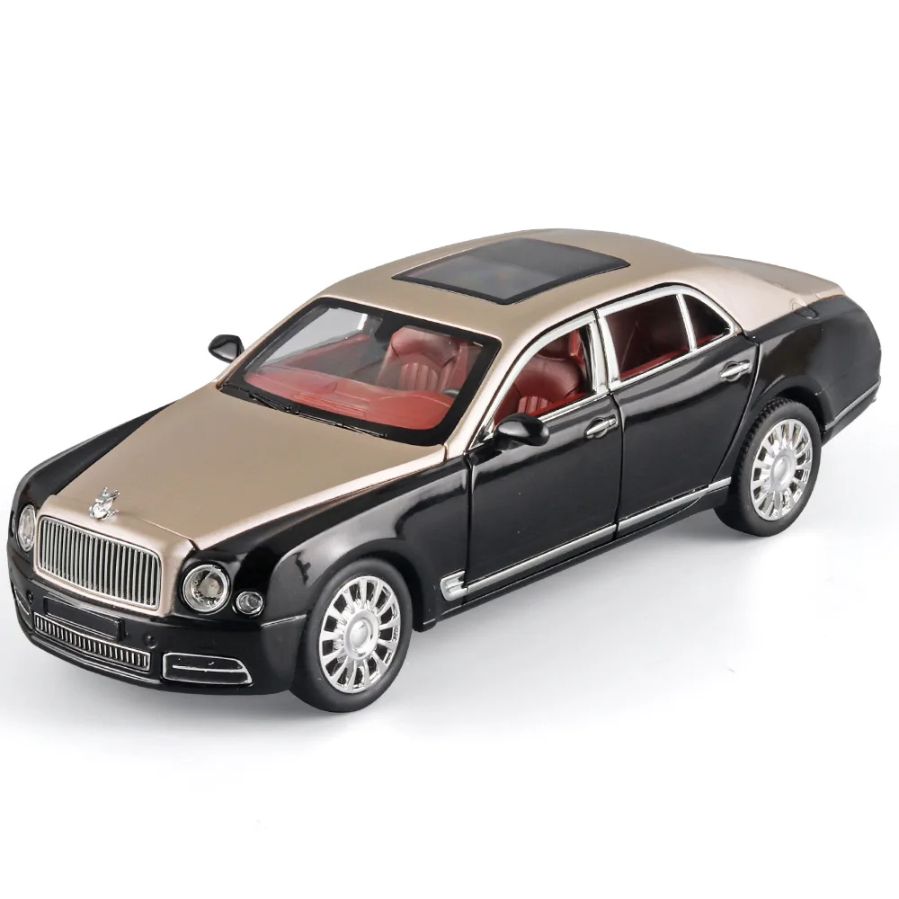 Металлическая модель автомобиля Mulsanne в масштабе 1:24, коллекционная машинка с имитацией звука и света, игрушка для детей, подарок.
Металлическая модель автомобиля Mulsanne в масштабе 1:24, коллекционная машинка с имитацией звука и света, игрушка для детей, подарок.