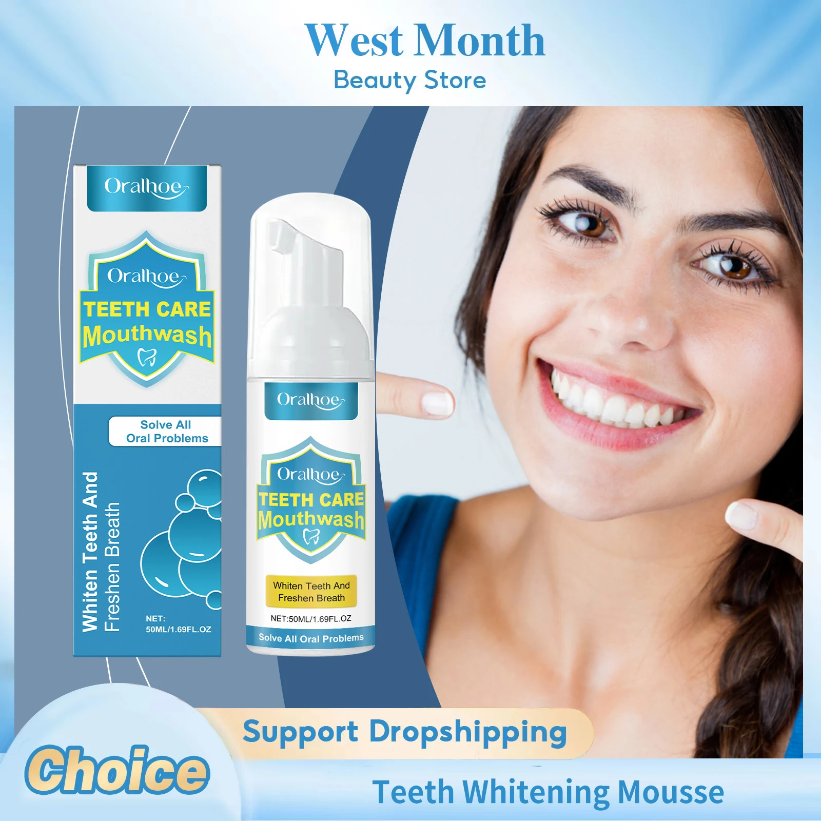 Teeth Whitening Mousse Fresh Breath Remove Odor Cleansing Yellow Stains Soothing Gums Anti Cavity Teeth Brightening Foam Mousse 
Teeth Whitening Mousse Fresh Breath Remove Odor Cleansing Yellow Stains Soothing Gums Anti Cavity Teeth Brightening Foam Mousse