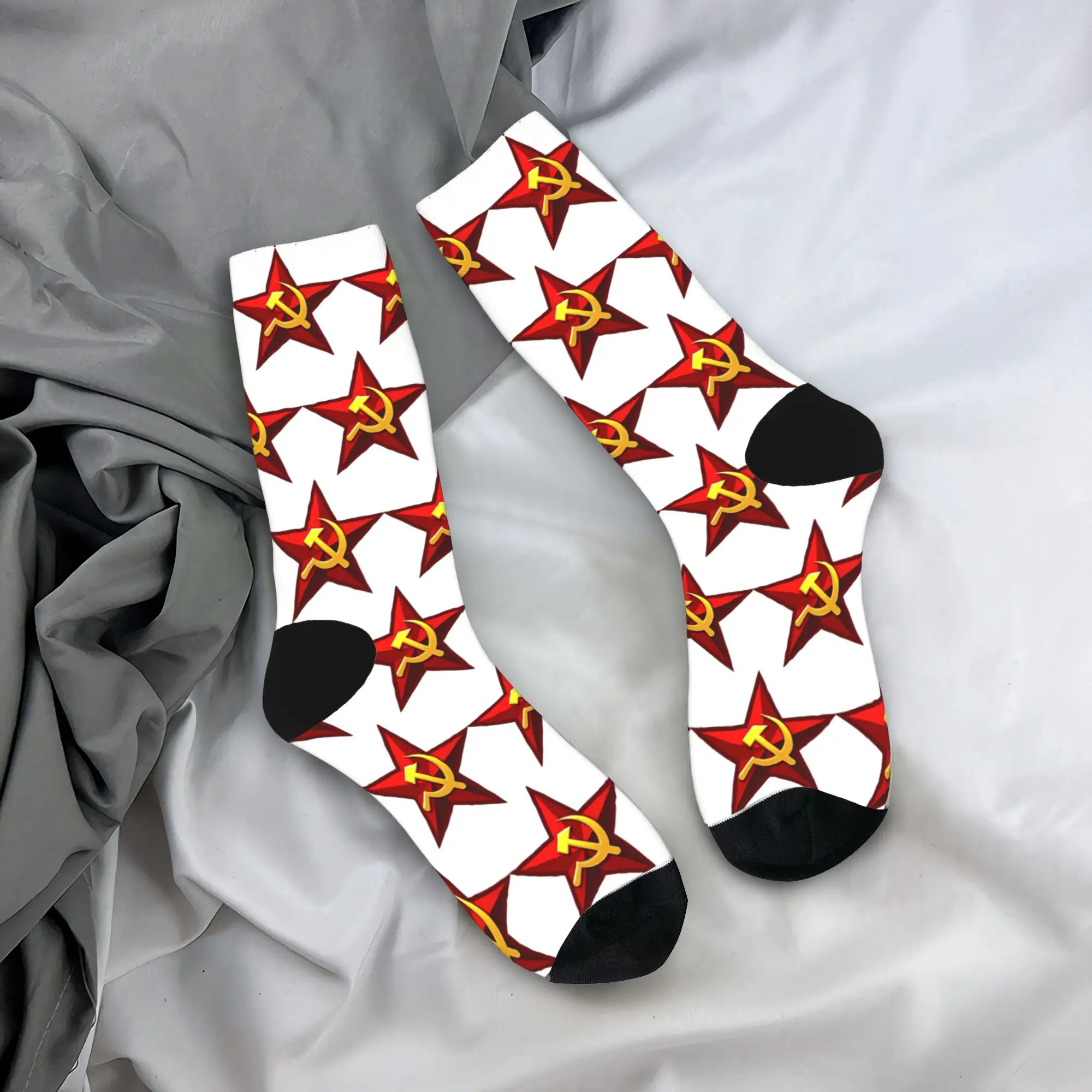 Adults Men Socks CCCP Soviet Hammer And Sickle Star Stockings Autumn Modern Soft Socks Design Climbing Anti-Slip Socks
Adults Men Socks CCCP Soviet Hammer And Sickle Star Stockings Autumn Modern Soft Socks Design Climbing Anti-Slip Socks