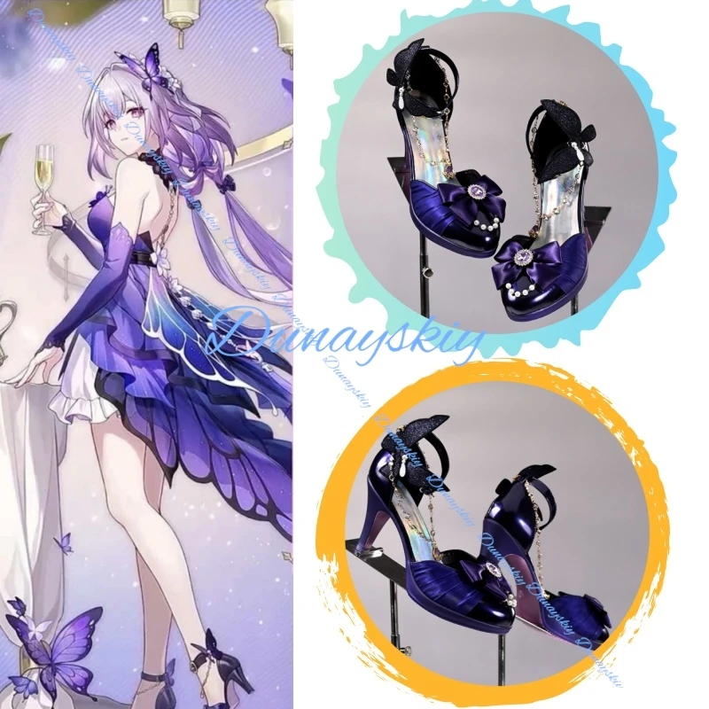 Game Honkai Star Rail Castorice Cosplay Shoes Women Lolita Butterfly Bow High Heel Shoes Masquerade Carnival
Game Honkai Star Rail Castorice Cosplay Shoes Women Lolita Butterfly Bow High Heel Shoes Masquerade Carnival