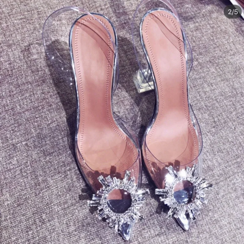 Summer Women's Pointed Toe Transparent Rhinestone High Heel Sandals One Word Thin Heel Sexy Party Evening Dress Shoes Chaussures
Summer Women's Pointed Toe Transparent Rhinestone High Heel Sandals One Word Thin Heel Sexy Party Evening Dress Shoes Chaussures