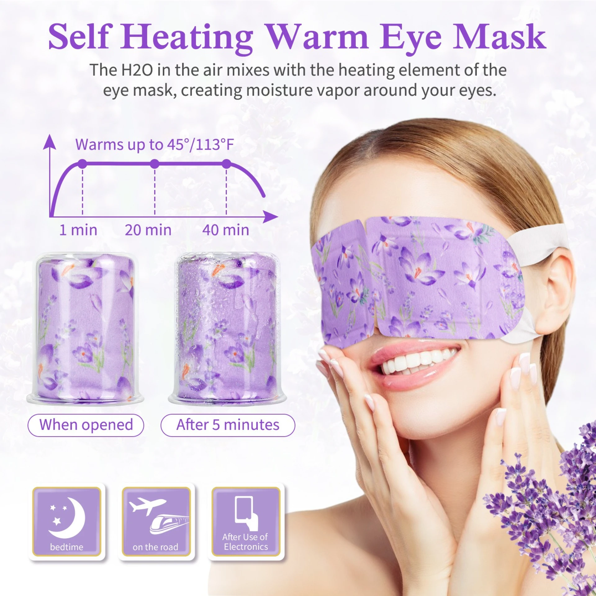 Lavender steam eye mask STEAM EYE MASK improves dryness and fatigue improves dark circles cares for the eyes Skincare
Lavender steam eye mask STEAM EYE MASK improves dryness and fatigue improves dark circles cares for the eyes Skincare
