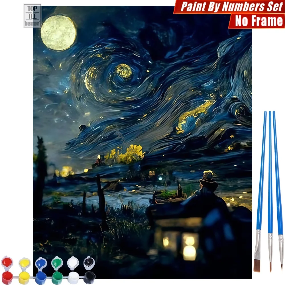 Starry Night Cottage DIY Digital Oil Painting Set - Sky Moon Bench Wall Art Home Decor Father'S Day Gift For Dad
Starry Night Cottage DIY Digital Oil Painting Set - Sky Moon Bench Wall Art Home Decor Father'S Day Gift For Dad