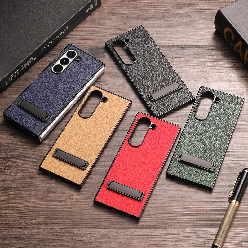 Shockproof Litchi Leather Kickstand Case For Samsung Galaxy Z Fold 6 5 4 Fold5, Slim Matte Metal Stand Protection Cover Funda
Shockproof Litchi Leather Kickstand Case For Samsung Galaxy Z Fold 6 5 4 Fold5, Slim Matte Metal Stand Protection Cover Funda