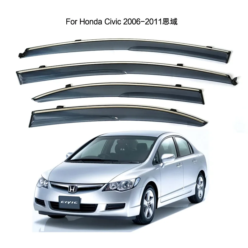 Suitable for Honda 2006-2011 Civic rainshield, injection molded rainshield, window brow, Civic rainshield 4 pieces
Suitable for Honda 2006-2011 Civic rainshield, injection molded rainshield, window brow, Civic rainshield 4 pieces