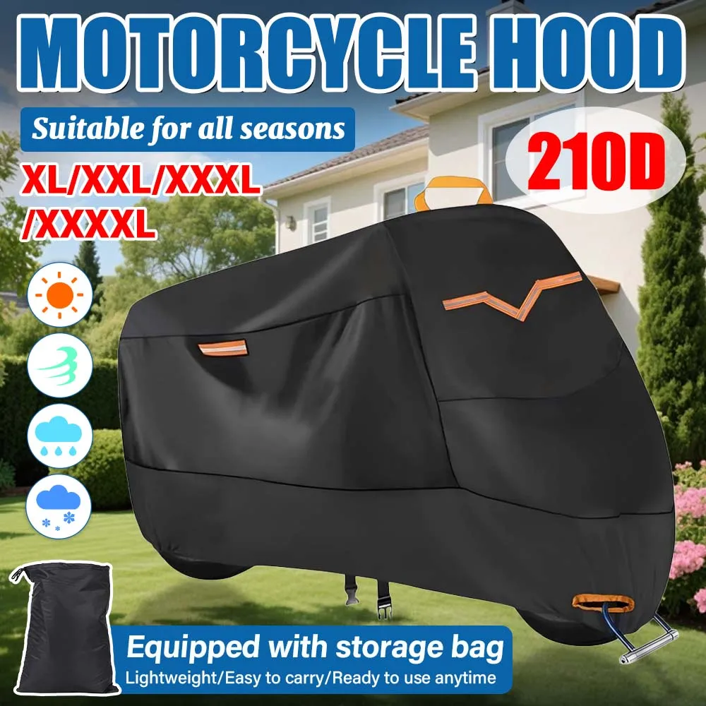 Thick 210D Motorcycle Covers With Reflective Strips Waterproof Dust Rain Snow UV Protector Cover Outdoor XL XXL XXXL XXXXL
Thick 210D Motorcycle Covers With Reflective Strips Waterproof Dust Rain Snow UV Protector Cover Outdoor XL XXL XXXL XXXXL