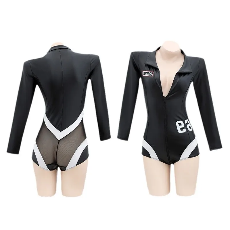 Ladies' Sexy Lingerie Sexy Zipper One-piece Role-playing Motorcycle Exposed No Stripping Patent Leather Hot Nightclub Outfit
Ladies' Sexy Lingerie Sexy Zipper One-piece Role-playing Motorcycle Exposed No Stripping Patent Leather Hot Nightclub Outfit