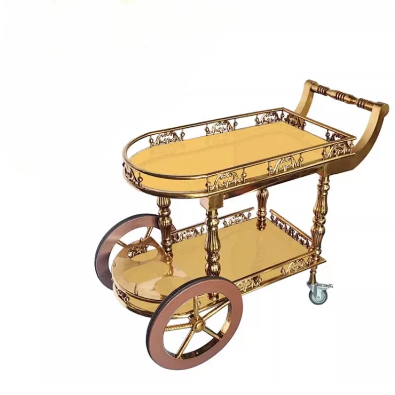 Hotel snack trolley three-layer wine cart stainless steel mobile dining car commercial
Hotel snack trolley three-layer wine cart stainless steel mobile dining car commercial