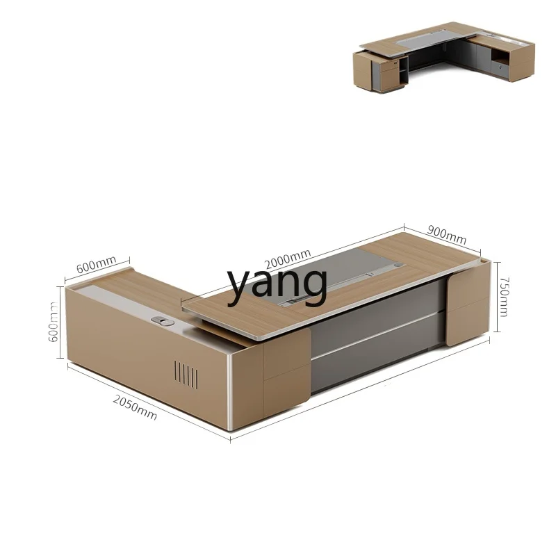 LTT high-end president desk modern simple chairperson's room office desk and chair combination
LTT high-end president desk modern simple chairperson's room office desk and chair combination