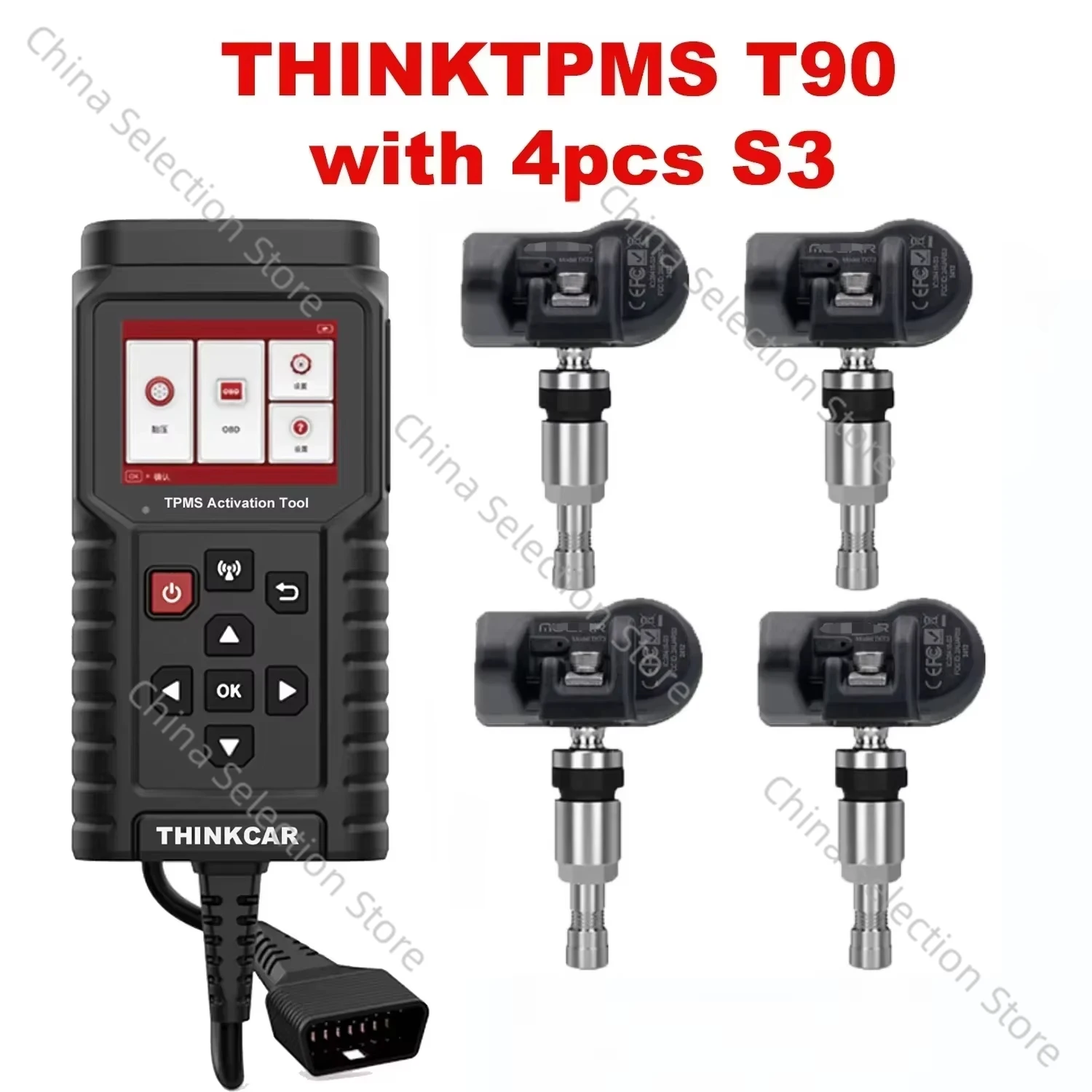 ThinkCar THINKTPMS TP T90 TPMS S3 Programmer 315MHz 433MHz 2in1 Car Tire Pressure Diagnosis Tool TPMS Sensor Service Tool
ThinkCar THINKTPMS TP T90 TPMS S3 Programmer 315MHz 433MHz 2in1 Car Tire Pressure Diagnosis Tool TPMS Sensor Service Tool