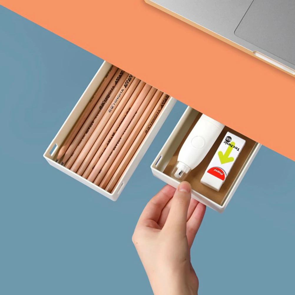2pcs Drawer Type Self-Adhesive Hidden Storage Box Desk Bottom Organizer Plastic Office Sundries Holder Adhesive Drawer Holder
2pcs Drawer Type Self-Adhesive Hidden Storage Box Desk Bottom Organizer Plastic Office Sundries Holder Adhesive Drawer Holder