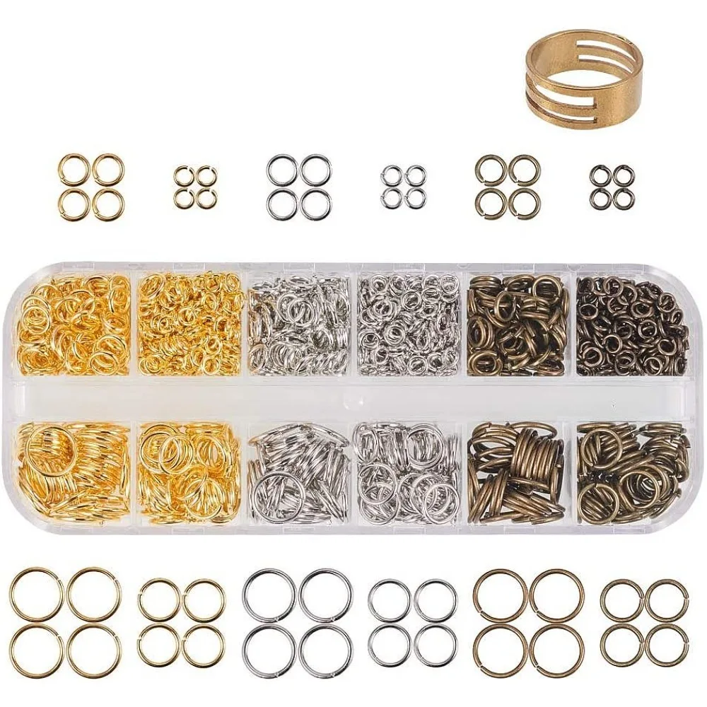 1box Open Jump Rings Brass Jump Rings Mixed color 13x5x1.5cm 1290pcs/box
1box Open Jump Rings Brass Jump Rings Mixed color 13x5x1.5cm 1290pcs/box