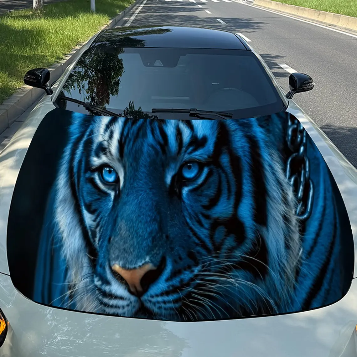 Cool Blue Tiger Durable Car Hood Stickers, Suitable for Most Vehicles, Ideal Gift, for Exterior Use, Vehicle Hood Protector | Re
Cool Blue Tiger Durable Car Hood Stickers, Suitable for Most Vehicles, Ideal Gift, for Exterior Use, Vehicle Hood Protector | Re