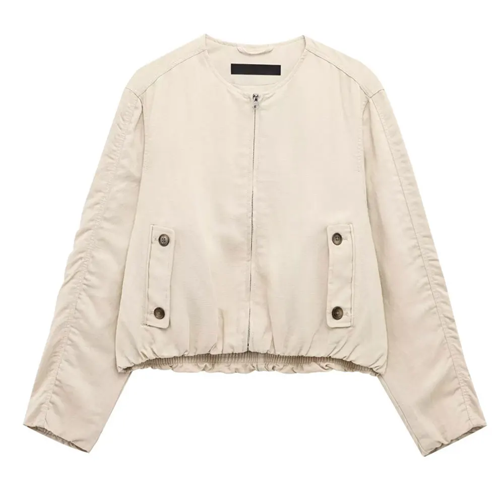 Женская льняная смешанная тканая куртка-бомбер, новая весенняя модная верхняя одежда для женщин контрастного цвета
Женская льняная смешанная тканая куртка-бомбер, новая весенняя модная верхняя одежда для женщин контрастного цвета