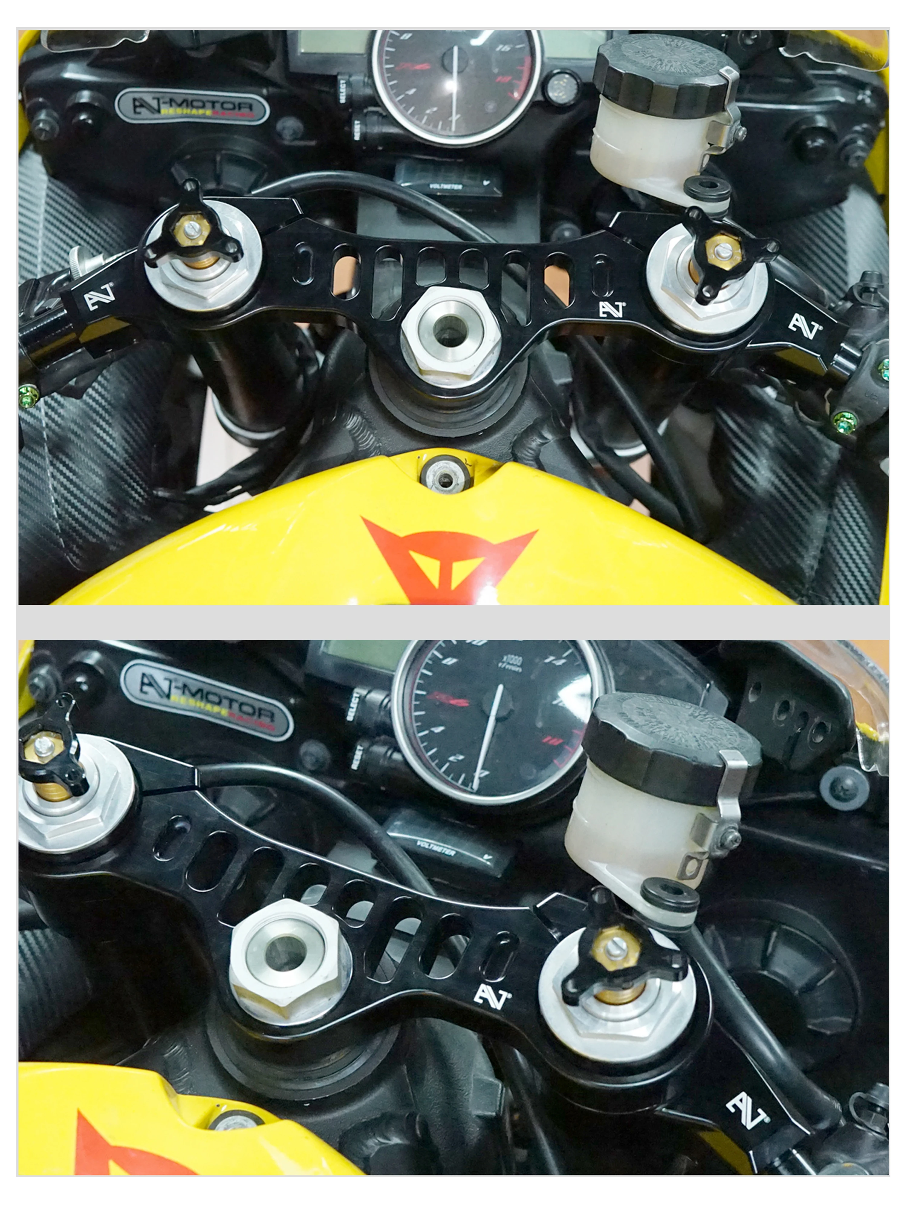 Motorcycle Racing Lightweight Triple Clamp Top Plate for Yamaha YZF-R6 2008-2025 | CNC Aluminum Top Bridge No Keyhole