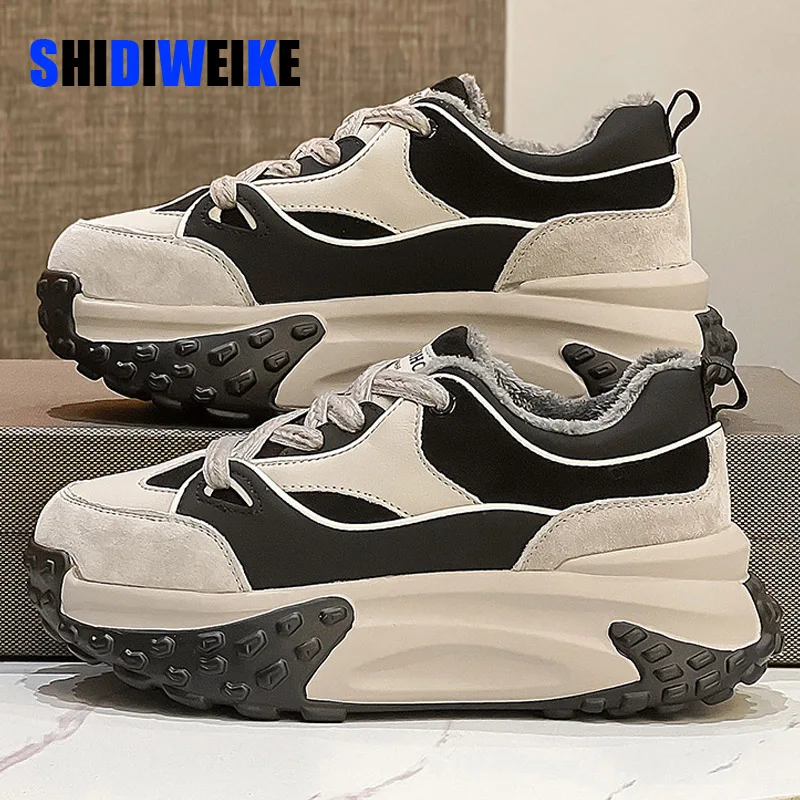 Warm Plush Winter Platform Sneakers Women Shoes Real Leather Fur Platform Shoe For Women Round Toe Black Skateboard Woman Flats
Warm Plush Winter Platform Sneakers Women Shoes Real Leather Fur Platform Shoe For Women Round Toe Black Skateboard Woman Flats