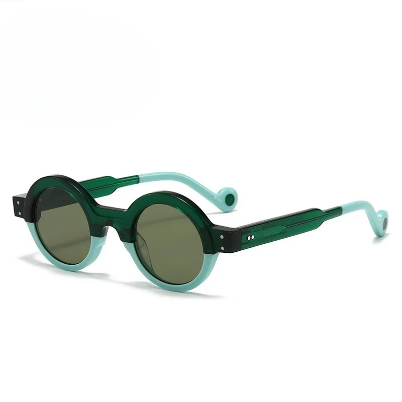 Small Frame Round Sunglasses Plate Mosaic Frame Designer Advanced Color Retro UV Protective Sunglasses
Small Frame Round Sunglasses Plate Mosaic Frame Designer Advanced Color Retro UV Protective Sunglasses