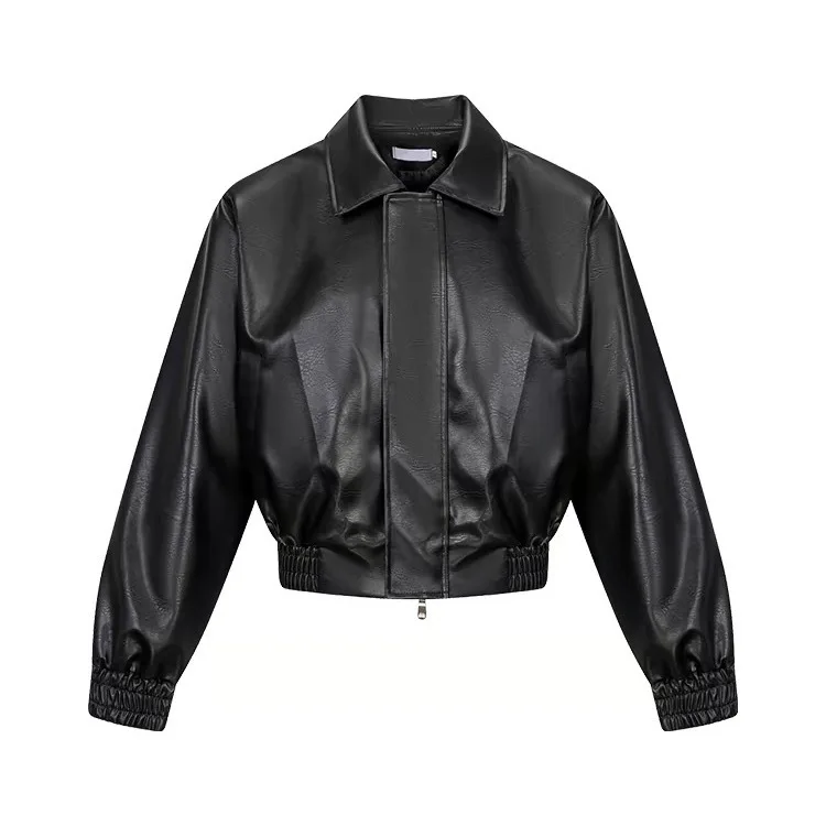 Short padded shoulder jacket for men, new spring and autumn loose retro leather coat top
Short padded shoulder jacket for men, new spring and autumn loose retro leather coat top