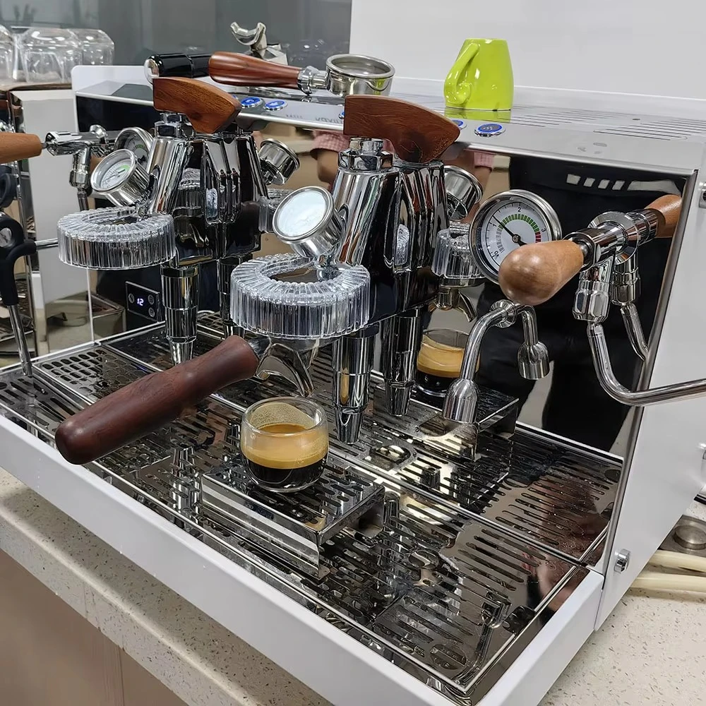 Manual Transformer E61 Brewing Head Espresso Coffee Maker Shining Stainless Steel Two-group Semi-automatic Coffee Machine
Manual Transformer E61 Brewing Head Espresso Coffee Maker Shining Stainless Steel Two-group Semi-automatic Coffee Machine